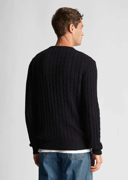 Lyle & Scott Truien  Cable jumper - jet black marl 