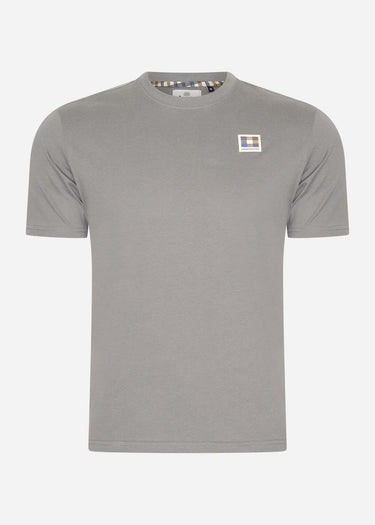 Aquascutum T-shirts Active club check patch t-shirt - charcoal