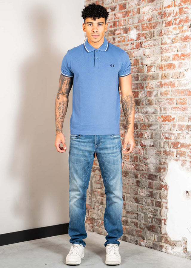Fred Perry Poloshirts Twin tipped fred perry shirt - ace blue snow white tennis blue