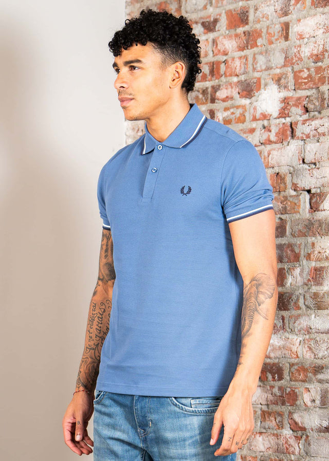 Fred Perry Poloshirts Twin tipped fred perry shirt - ace blue snow white tennis blue