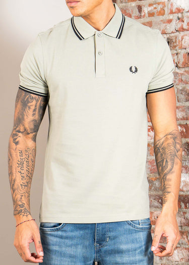 Fred Perry Polo's Twin tipped fred perry shirt - seagrass black