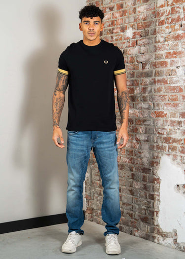 Fred Perry T-shirts Twin tipped cuff t-shirt - black champagne