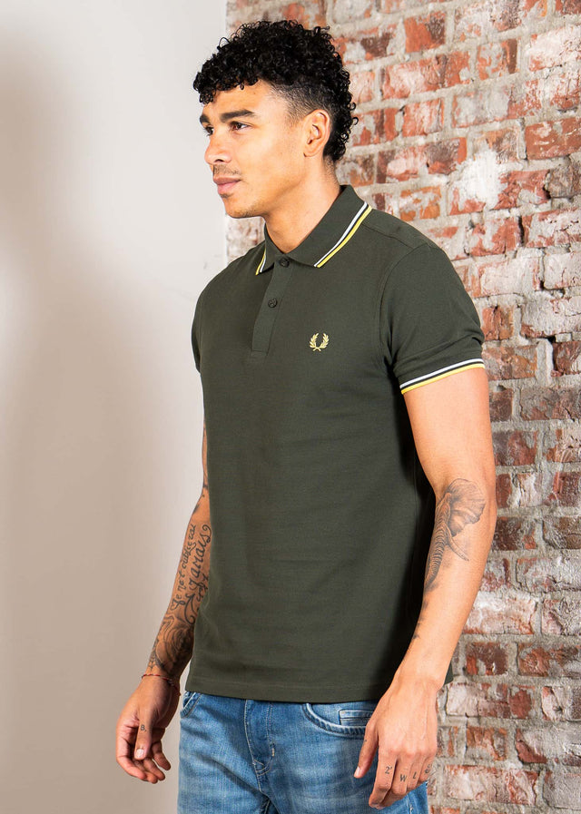 Fred Perry Poloshirts Twin tipped fred perry shirt - hunting green light ice lenom barley