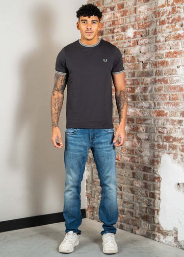 Fred Perry T-shirts Twin tipped t-shirt - anchor grey ecru seagrass