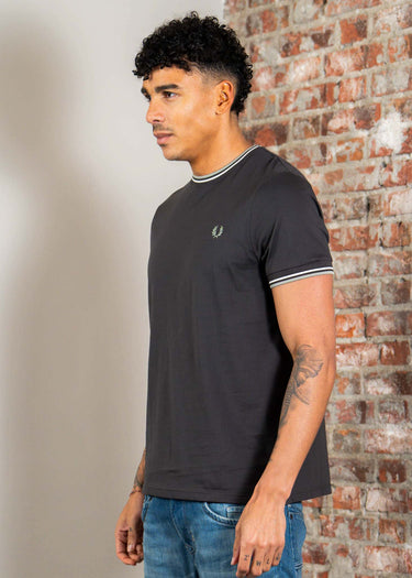 Fred Perry T-shirts Twin tipped t-shirt - anchor grey ecru seagrass