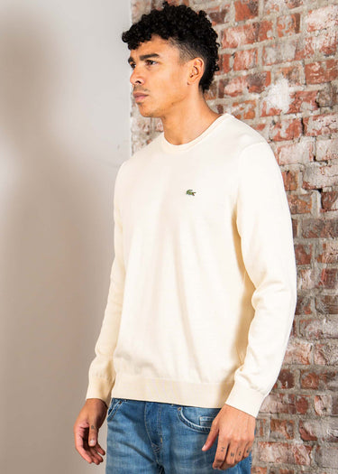 Lacoste Truien Regular fit crew neck sweater - naturel clair
