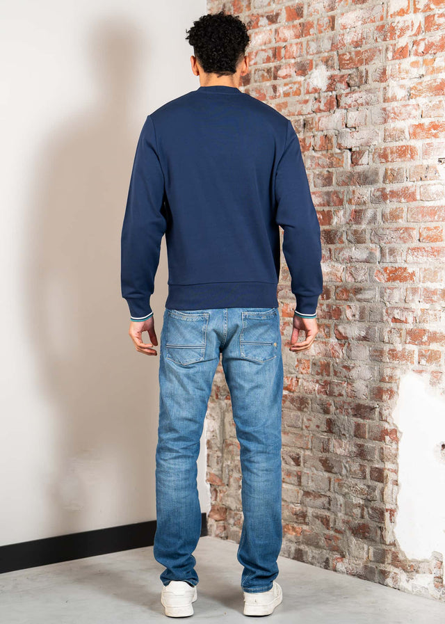 Fred Perry Pullover Crew neck sweatshirt - tennis blue snow white deep mint