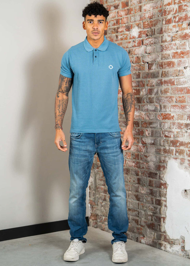 MA.Strum Poloshirts Mastrum pique polo - aegean blue