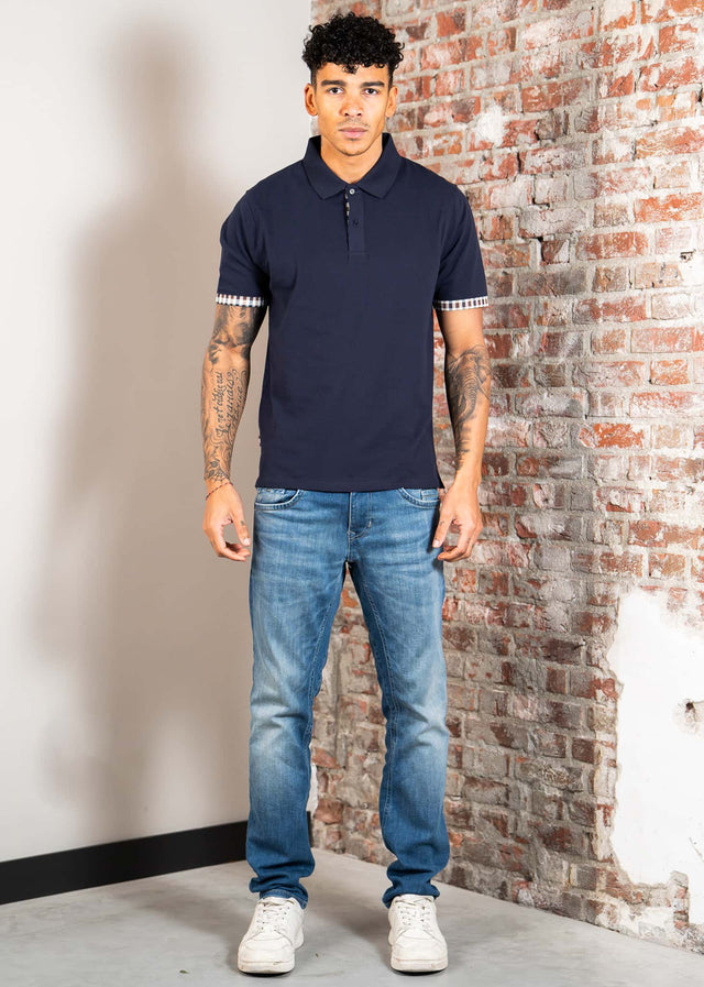 Aquascutum Poloshirts Cc stretch piqué sleeve polo - navy