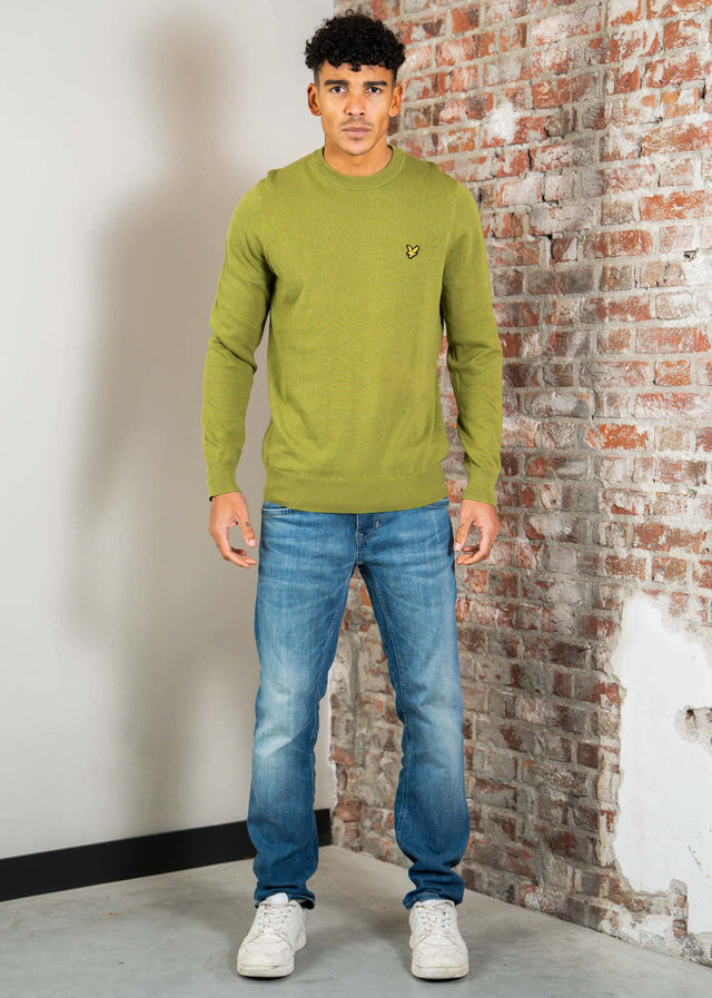 Lyle & Scott Pullover Cotton crew neck jumper - shrub green