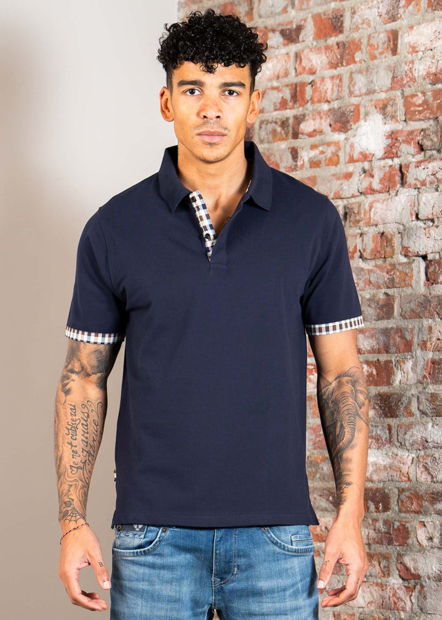Aquascutum Poloshirts Cc stretch piqué sleeve polo - navy
