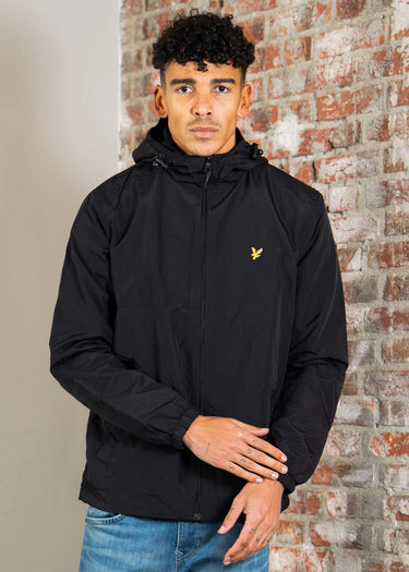 Lyle & Scott Jassen Zip through hooded jacket - jet black