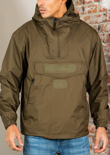 Napapijri Jassen Lightweight Packable Rainforest Overhead rf next Jacket - dark olive