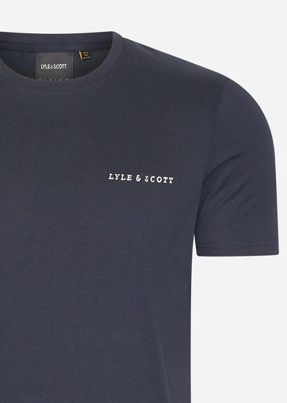 Lyle & Scott T-shirts Embroidered t-shirt - dark navy white