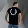 Fred Perry T-shirts  Rear powder laurel graphic tee - black 