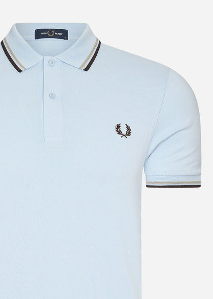 Fred Perry Polo's  Twin tipped Fred Perry shirt - light smoke warm green 