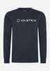 MA.Strum Truien  Ls cracked logo tee - ink navy 