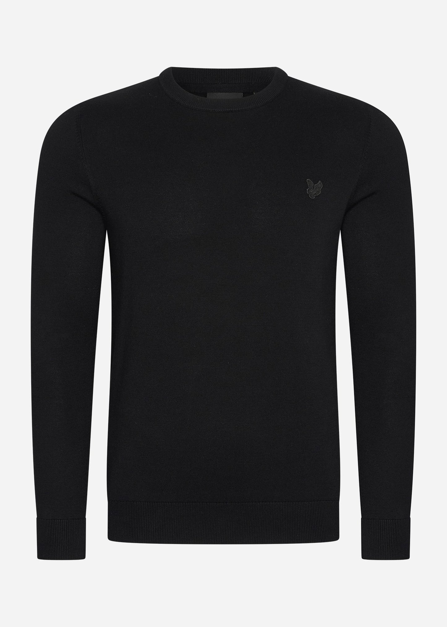 Lyle & Scott Truien  Tonal eagle cotton crew neck jumper - jet black 