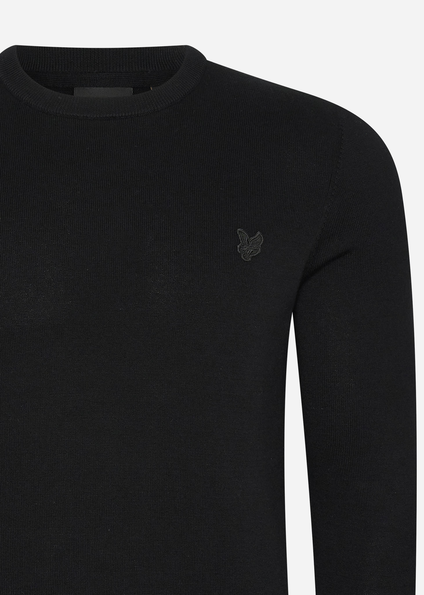 Lyle & Scott Truien  Tonal eagle cotton crew neck jumper - jet black 