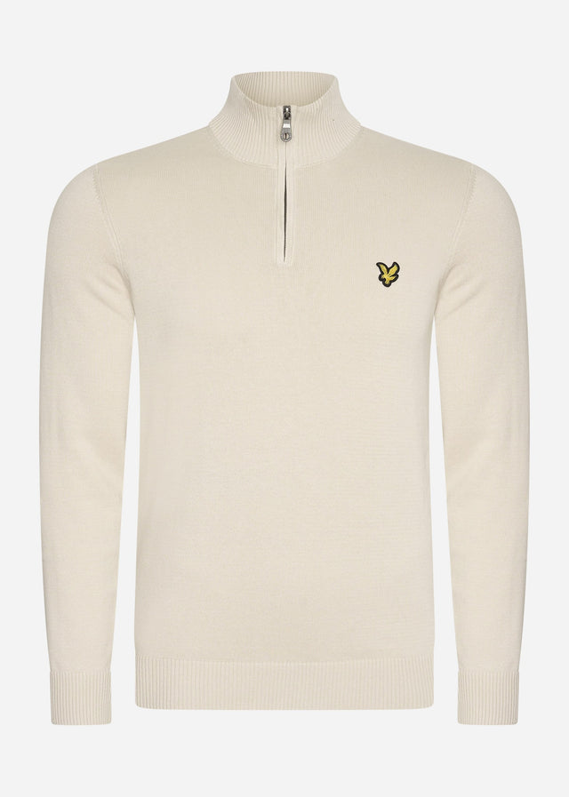 Lyle & Scott Pullover  Cotton merino quarter zip jumper - cove 