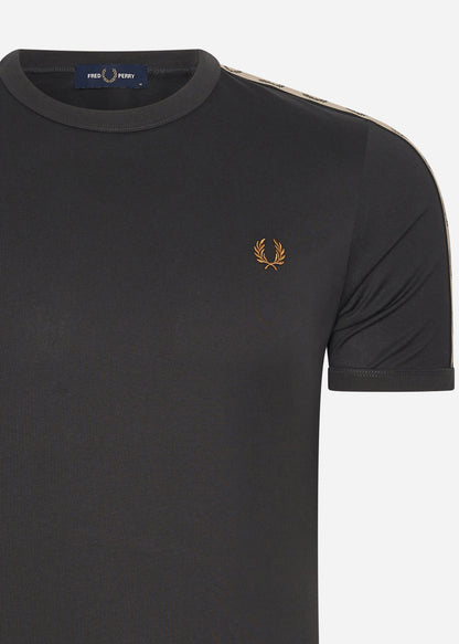 Fred Perry T-shirts  Contrast tape ringer t-shirt - anchor grey black 