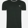 Fred Perry T-shirts  Twin tipped t-shirt - night green snow white 