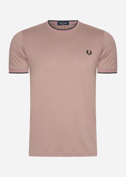 Fred Perry T-shirts  Twin tipped t-shirt - dark pink dustro black 