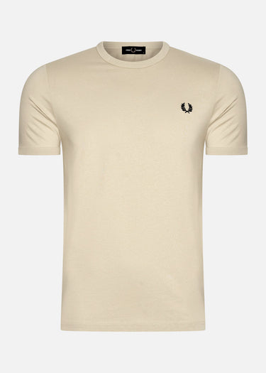 Fred Perry T-shirts  Ringer t-shirt - oatmeal black 