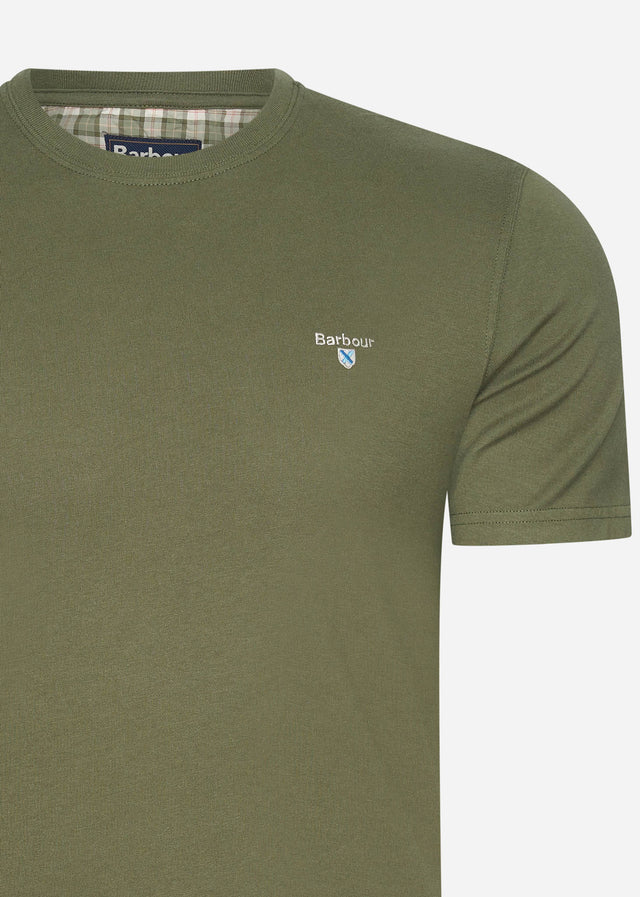 Barbour T-Shirts  Tartan sports tee - pale sage 