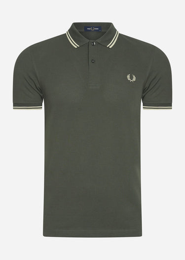 Fred Perry Polo's  Twin tipped fred perry shirt - field green oatmeal 