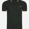 Fred Perry Polo's  Twin tipped fred perry shirt - night green 