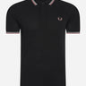 Fred Perry Polo's  Twin tipped fred perry shirt - black ecru 