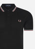 Fred Perry Polo's  Twin tipped fred perry shirt - black ecru 