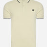 Fred Perry Polo's  Twin tipped fred perry shirt - oatmeal ecru blk 