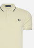 Fred Perry Polo's  Twin tipped fred perry shirt - oatmeal ecru blk 