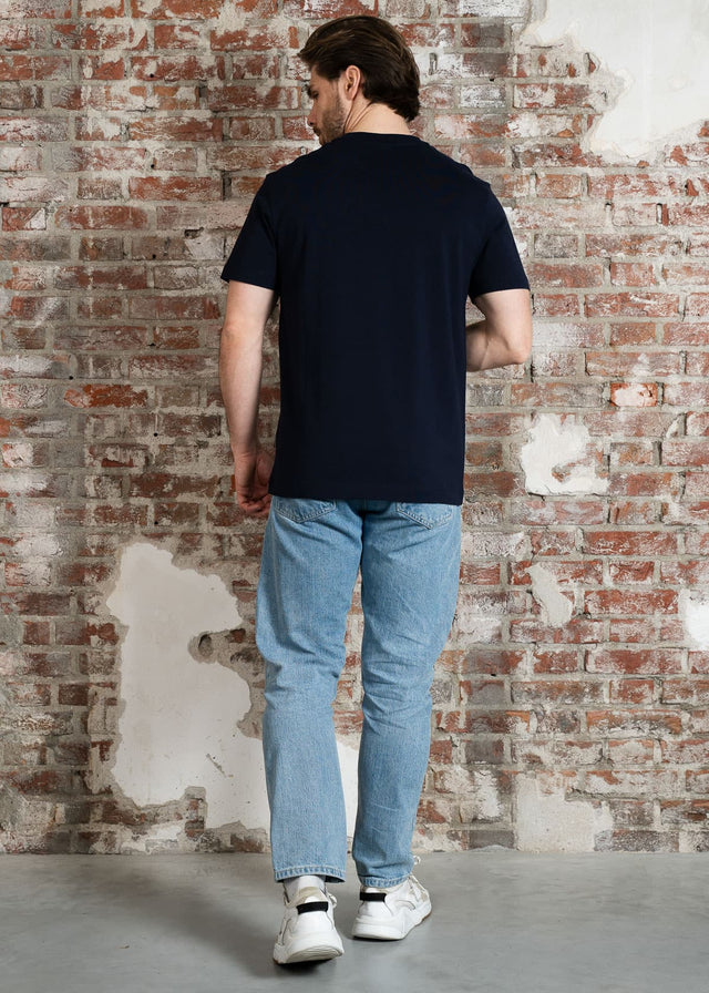 Napapijri T-Shirts S box logo - blu marine