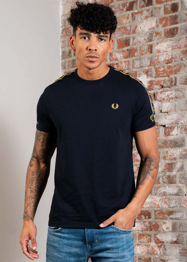 Fred Perry T-shirts Contrast tape ringer t-shirt - navy honeycomb