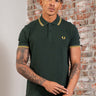 Fred Perry Polo's Twin tipped fred perry polo shirt- Court Green Honeycomb
