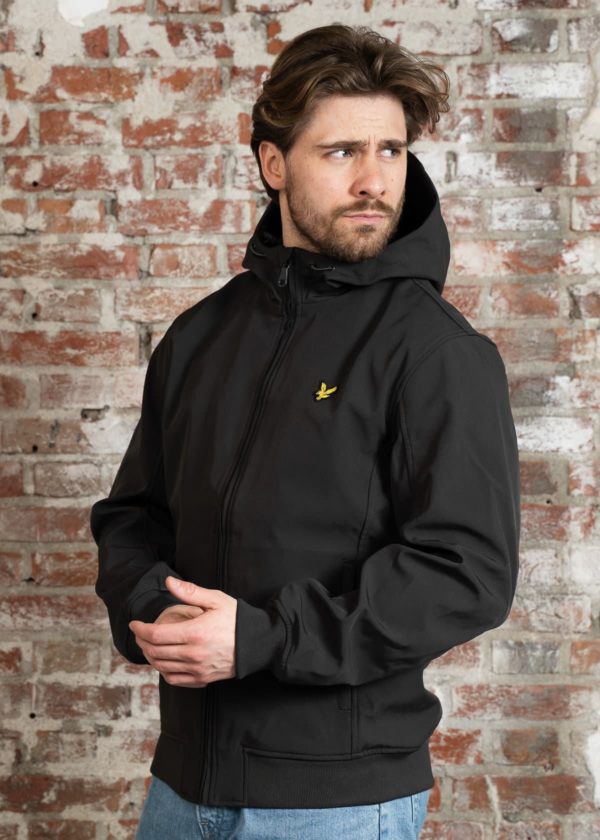 Lyle & Scott Jassen Mesh back softshell jacket - gunmetal