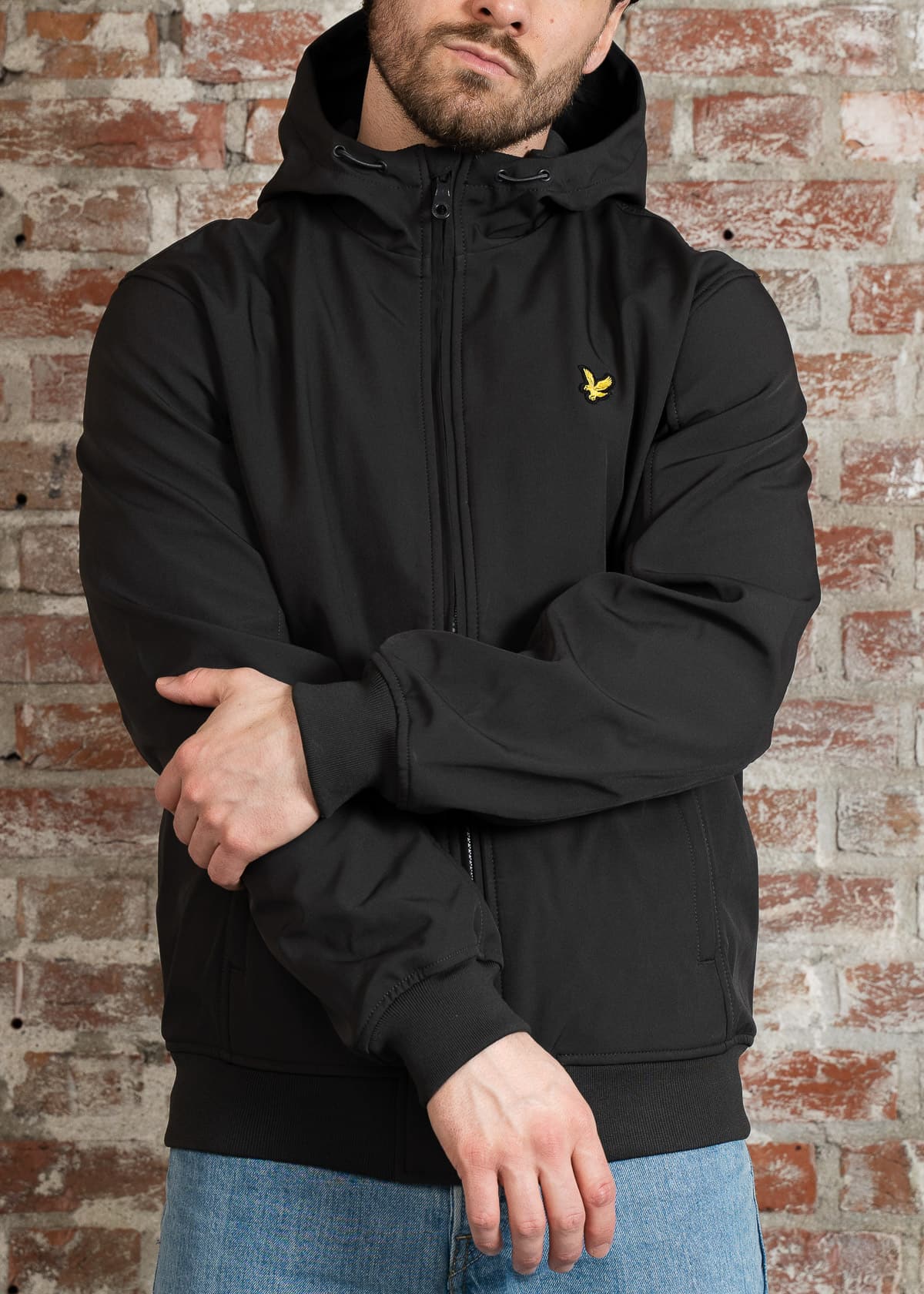 Lyle & Scott Jassen Mesh back softshell jacket - gunmetal