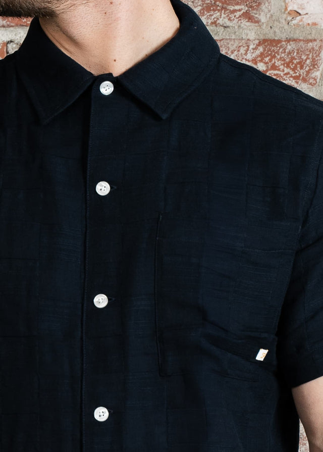 Farah Hemden Fleet check ss bd - true navy