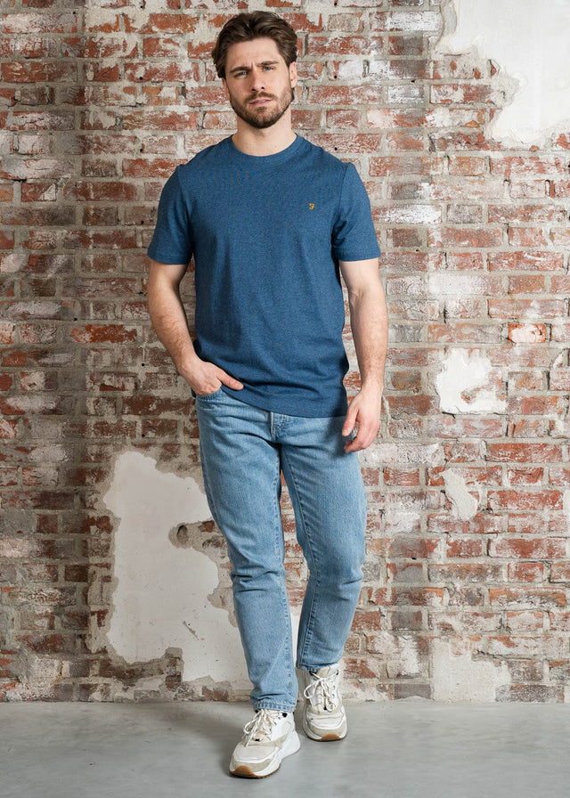 Farah T-Shirts Danny reg ss tee - cold metal marl