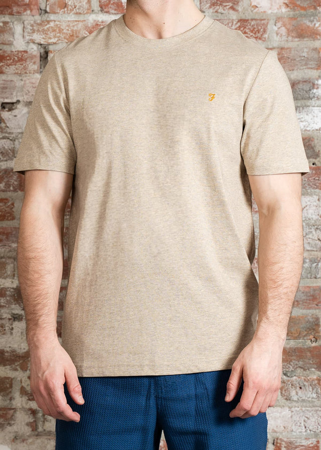 Farah T-Shirts Danny reg ss tee - hazelnut marl