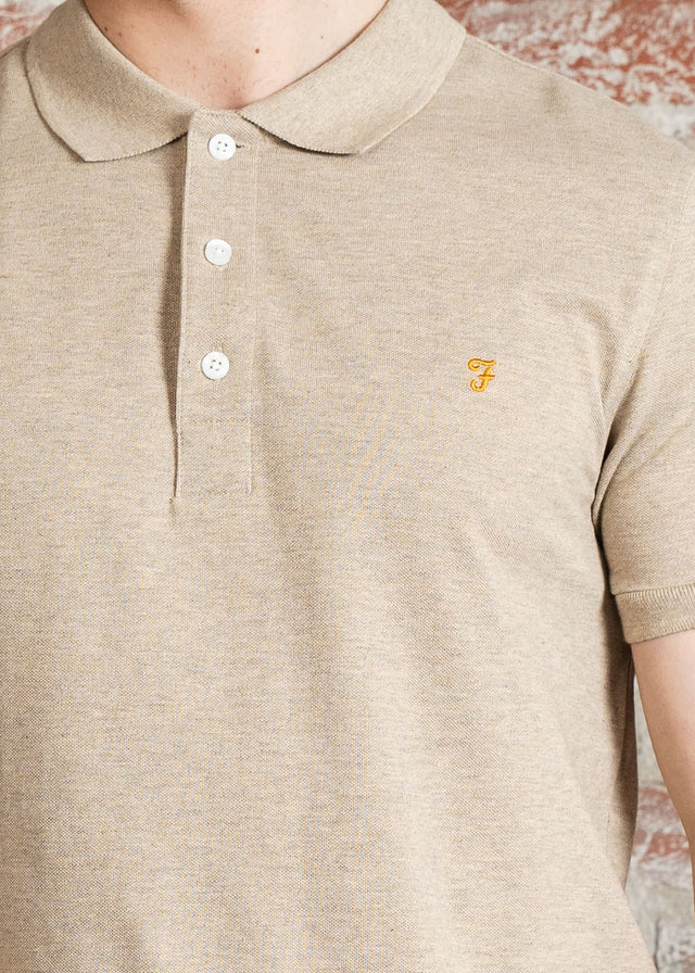Farah Poloshirts Blanes ss polo - haxelnut marl