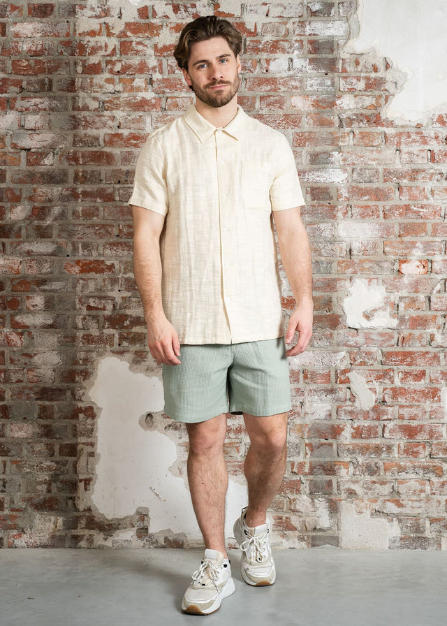 Farah Hemden Fleet check - cream