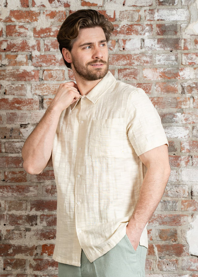 Farah Hemden Fleet check - cream