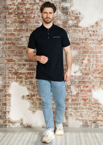 Lyle & Scott Polo's Embroidered polo shirt - dark navy white