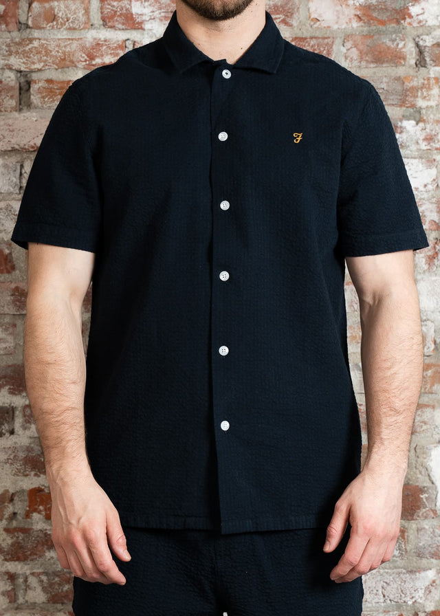 Farah Hemden Rutherford shirt - true navy