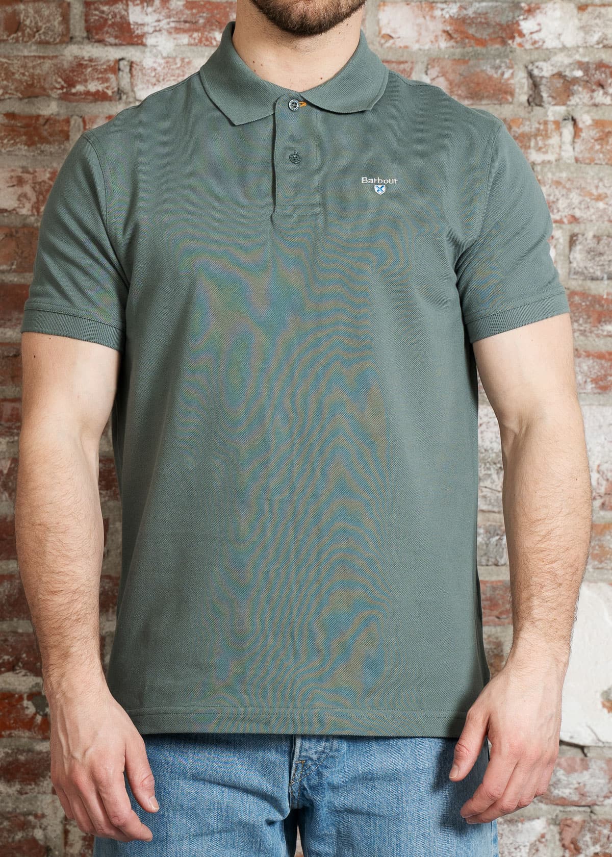 Barbour Polo's Barbour tartan pique polo shirt - vintage teal