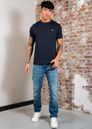 Fred Perry T-shirts Ringer t-shirt - navy honeycomb